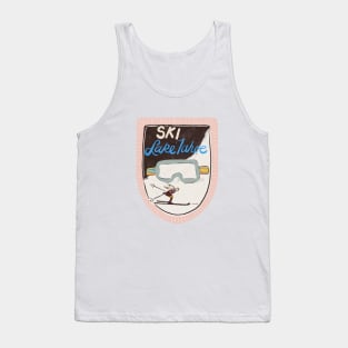 Ski Lake Tahoe| retro patch |Skier gift|Ski goggles Tank Top